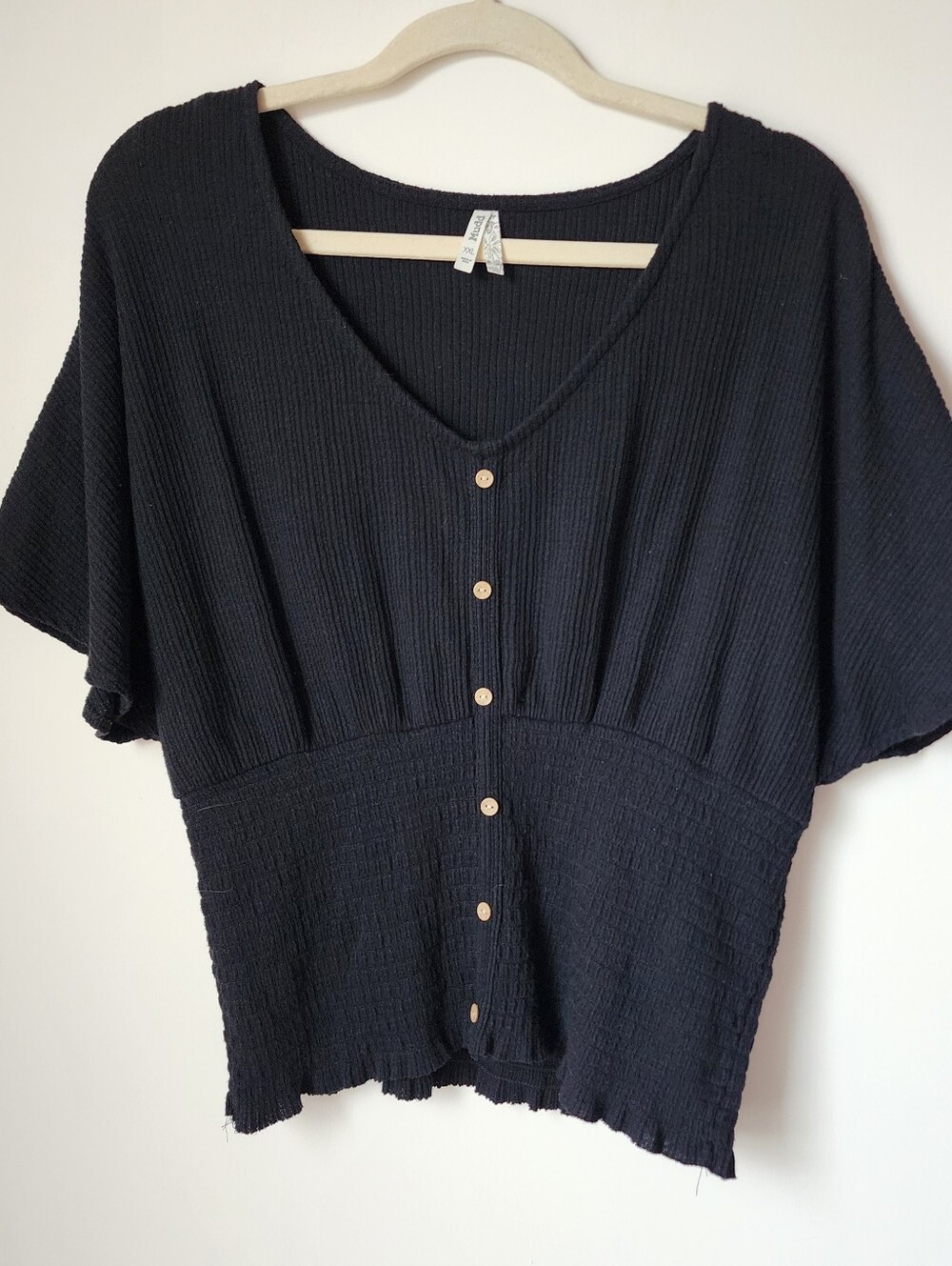 Smocked Black top
